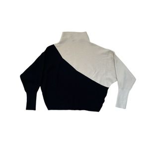 Philosophy Diagonal Colorblock Mock Neck Dolman Sweater Size Medium